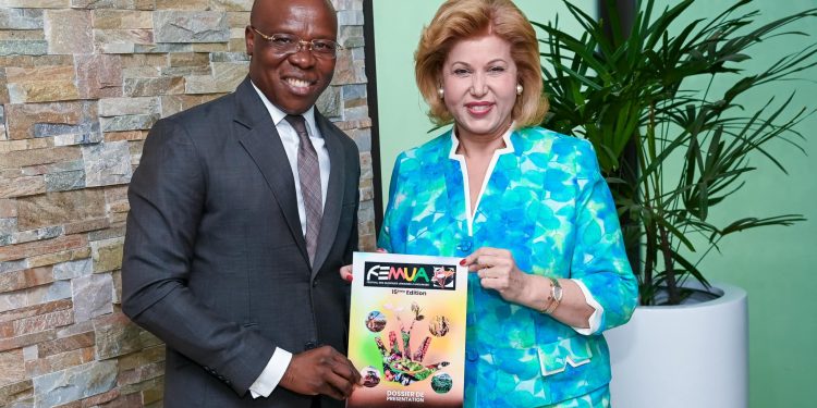 FEMUA 15: Le Commissariat général du festival reçu en audience par Mme Dominique Ouattara